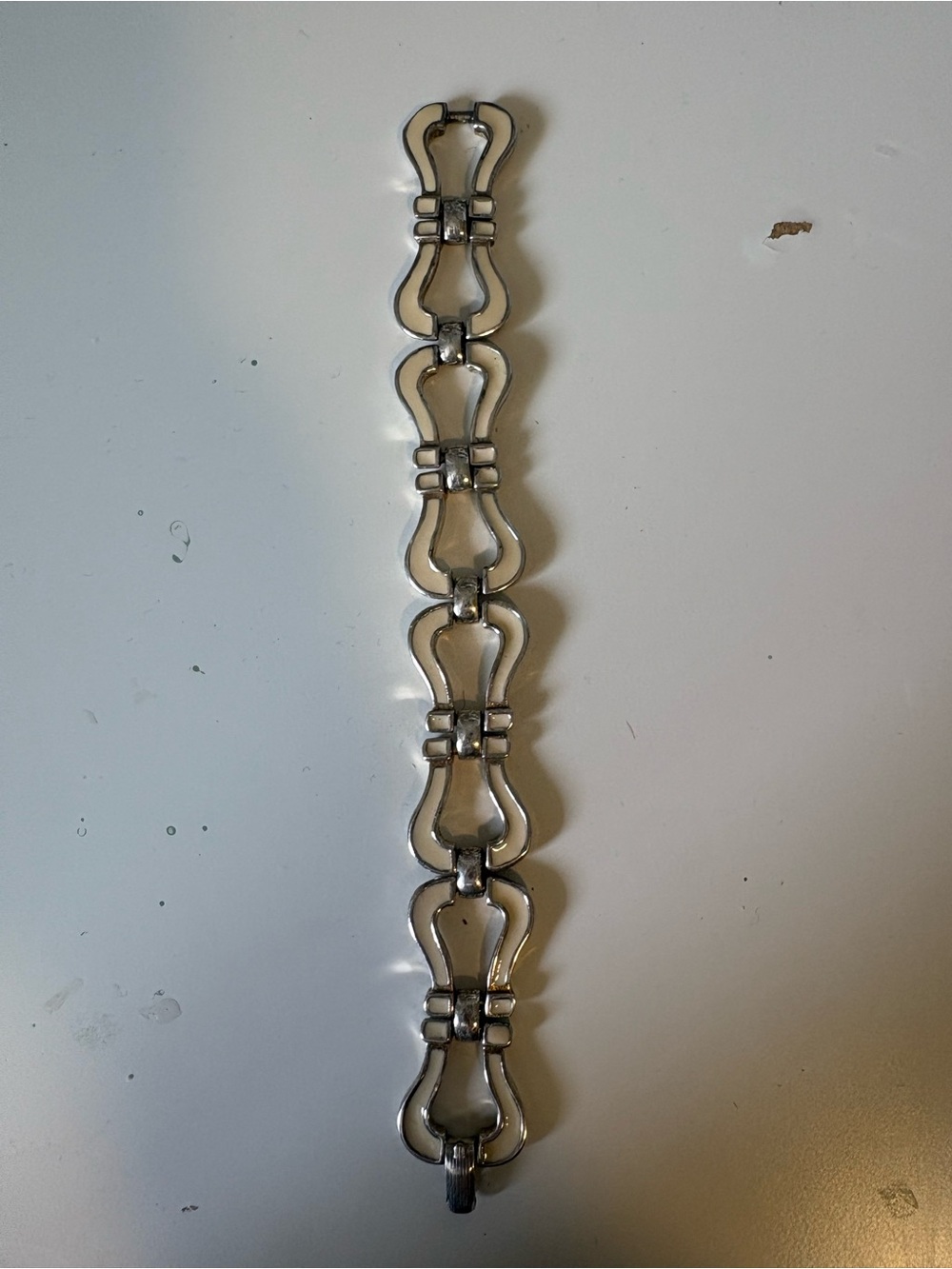 Vintage Silver-Tone Linked Bracelet